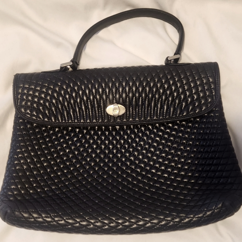 Bally Quilted Turned Lock Handbag